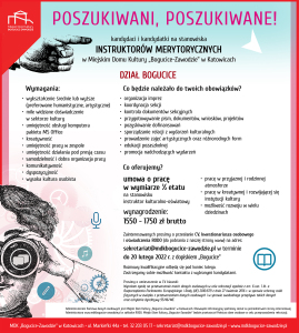 Instruktor kulturalno -oświatowy - luty - BOGUCICE